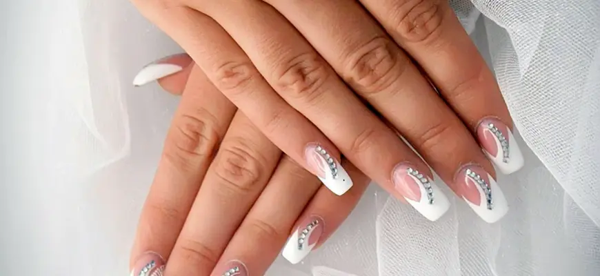 Wedding Nail Art | Свадебный маникюр с украшениями. Маникюр ...