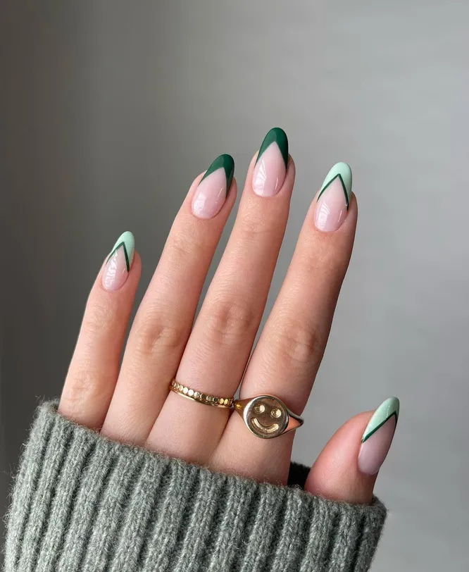 45 фото идеального зеленого маникюра 2023 | Nailspiration.net