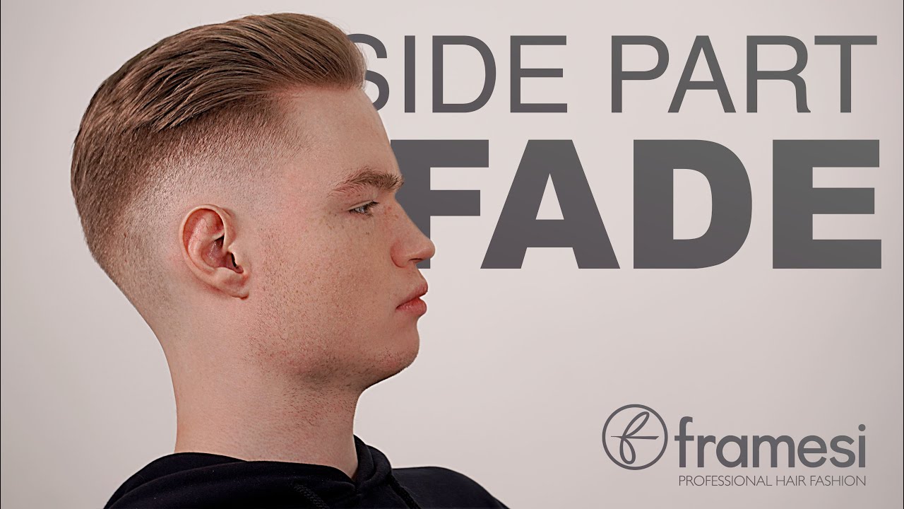 SIDE PART HAIRCUT / FADE Чоловіча стрижка / Framesi - YouTube