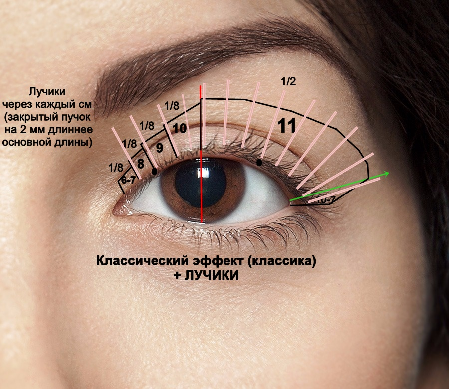 Схемы наращивания ресниц: мокрый эффект ...