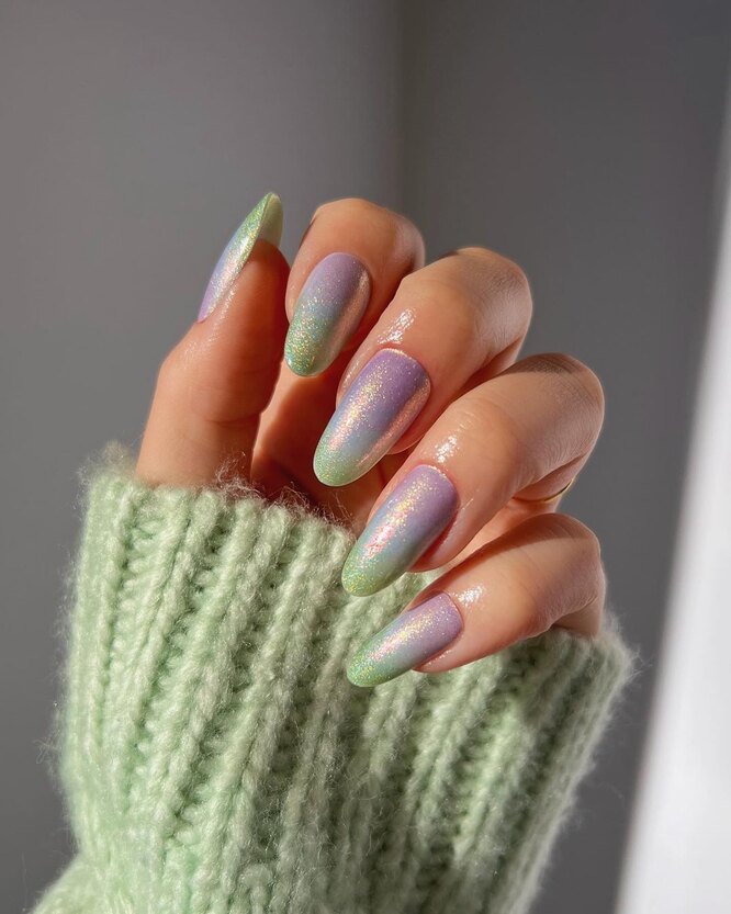 Alexa Nail's - #manicure #peach #gray #ombre #black #white ...