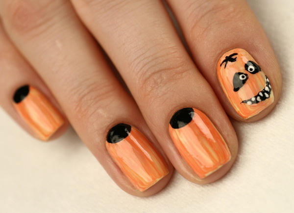 Simple Halloween Nail Art | Beginner ...