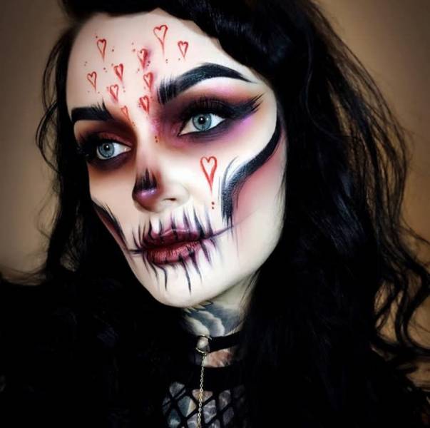 ЛЕГКИЙ Макияж на Хэллоуин. Скелетон. Makeup for Halloween ...