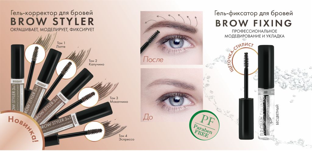 Гель-фиксатор Супер для бровей Luxvisage Brow Super fix, Люкс ...