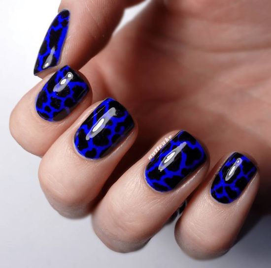 osa.nails-желто-голубой-леопардовый ...