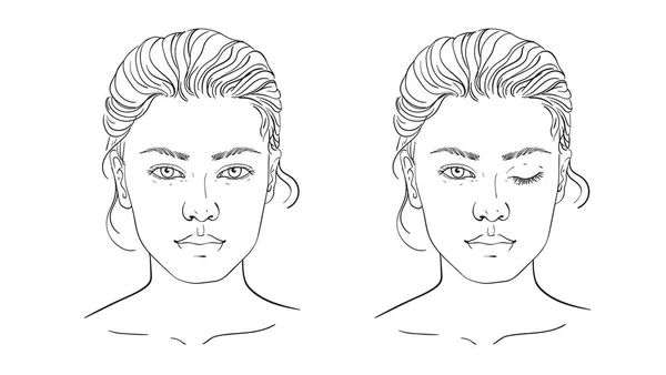 Makeup Coloring Pages Face Faces Drawing Template Mac Charts ...