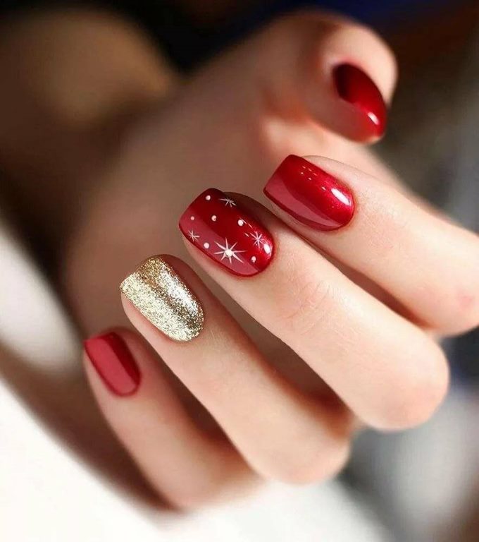 маникюр-омбре-красный-с-золотым-modena_nails-min - Fotoleo