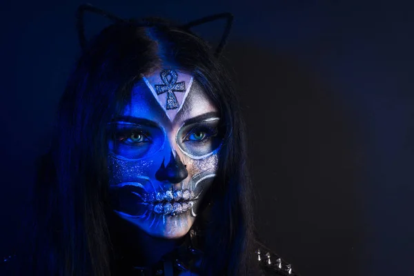 Скачать картинки Cat makeup halloween ...