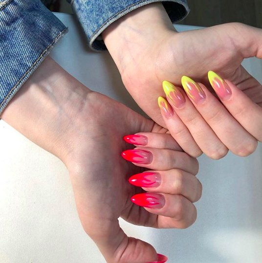 Simple Flame nail art🔥Огненный дизайн ...