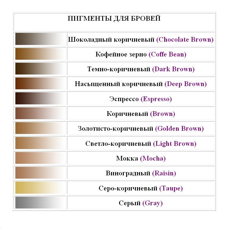 Татуаж бровей для брюнеток. На что ориентироваться подбирая цвет.