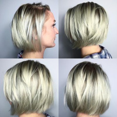 Graduated bob haircut ...