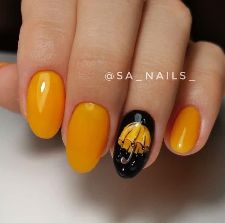 Rainy Day Umbrella Nail Wrap 2