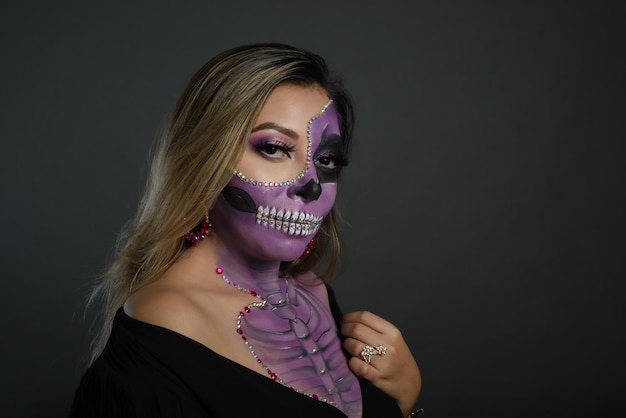 SANTA MUERTE HALLOWEEN MAKEUP TUTORIAL ...