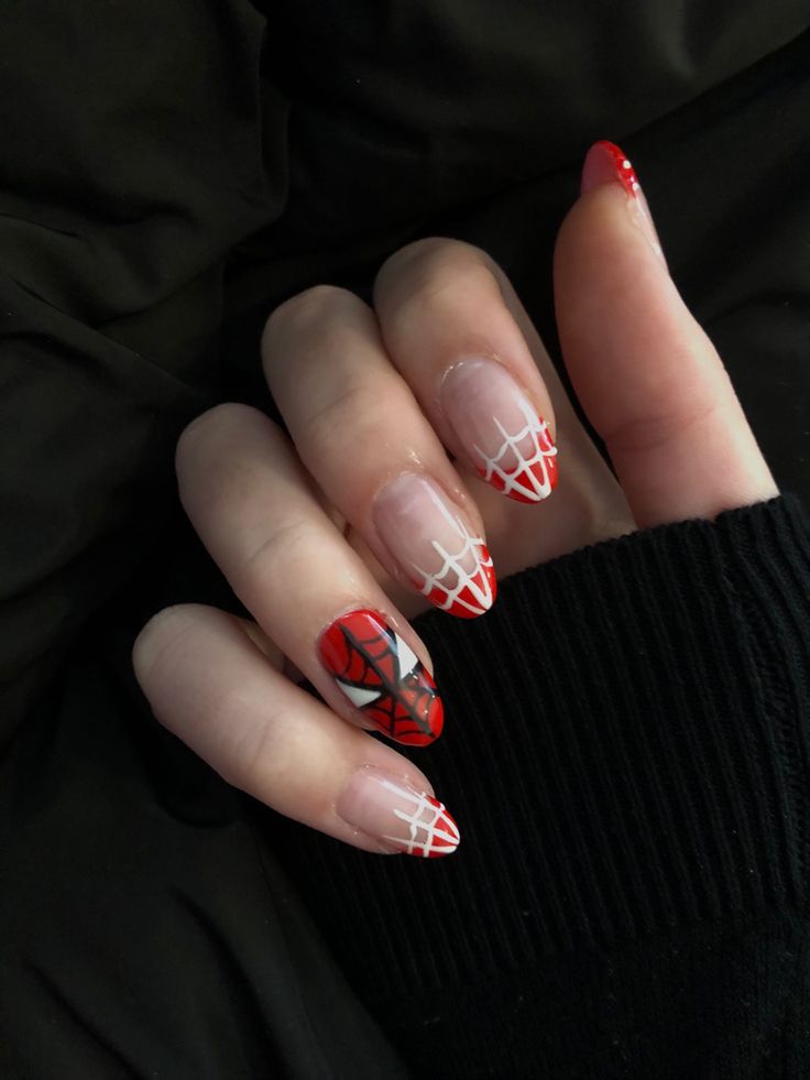 Spiderverse Miles Morales Nails