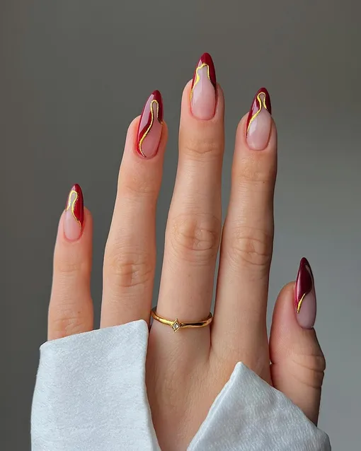 Red French Manicure / Красный Френч ...