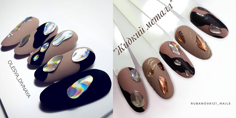 Fashion Nails, Слайдер дизайн Metallic ...