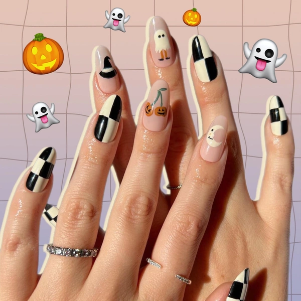 HALLOWEEN NAIL ART | Rainbow Spiderwebs ...