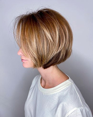 Cascade Bob HairCut - YouTube