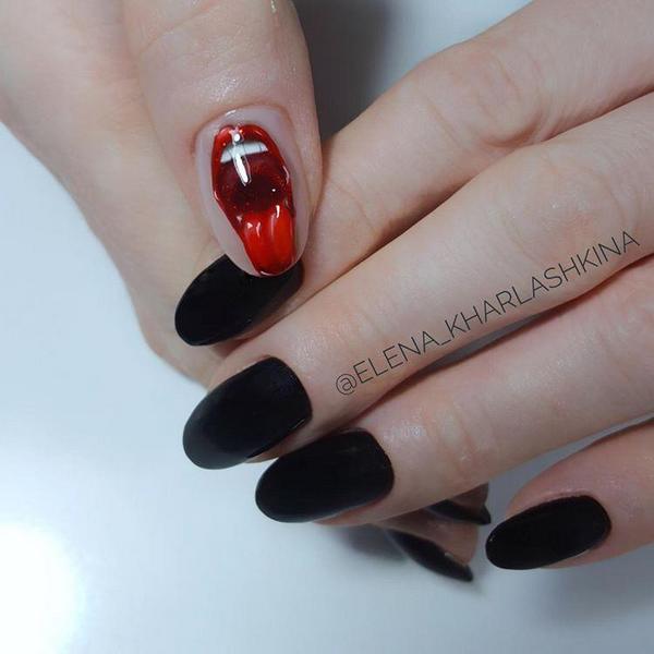 Red French Manicure / Красный Френч ...