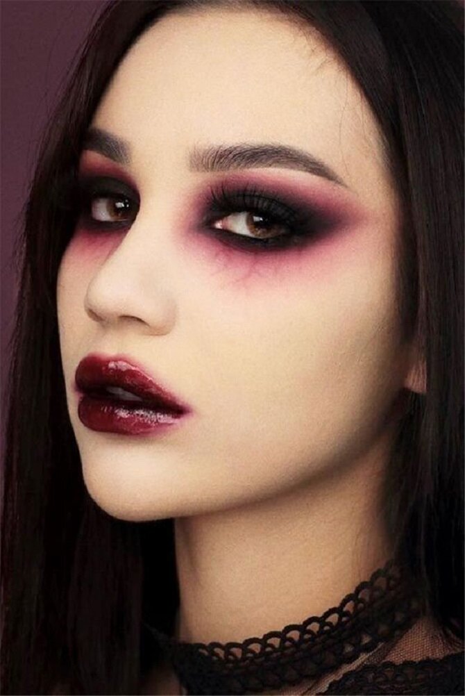 Скачать картинки Pretty girl makeup like a witch, стоковые ...