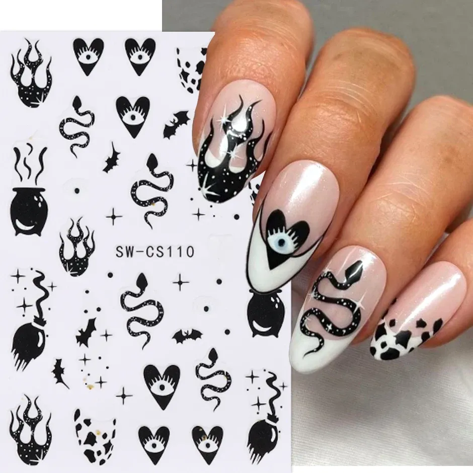 nails_by_chevron змея на ногтях