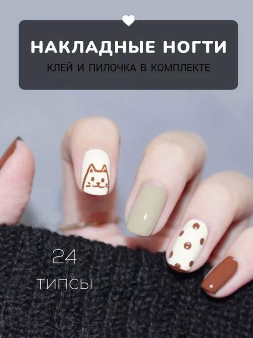 white nail designs with cat 🤍белый ...