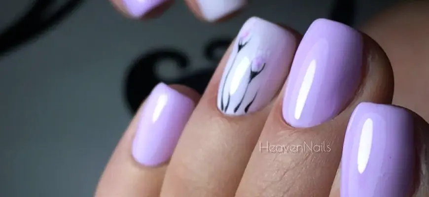 НЕЖНО СИРЕНЕВЫЙ И ЛАВАНДОВЫЙ МАНИКЮР💕LILAC-LAVENDER MANICURE ...